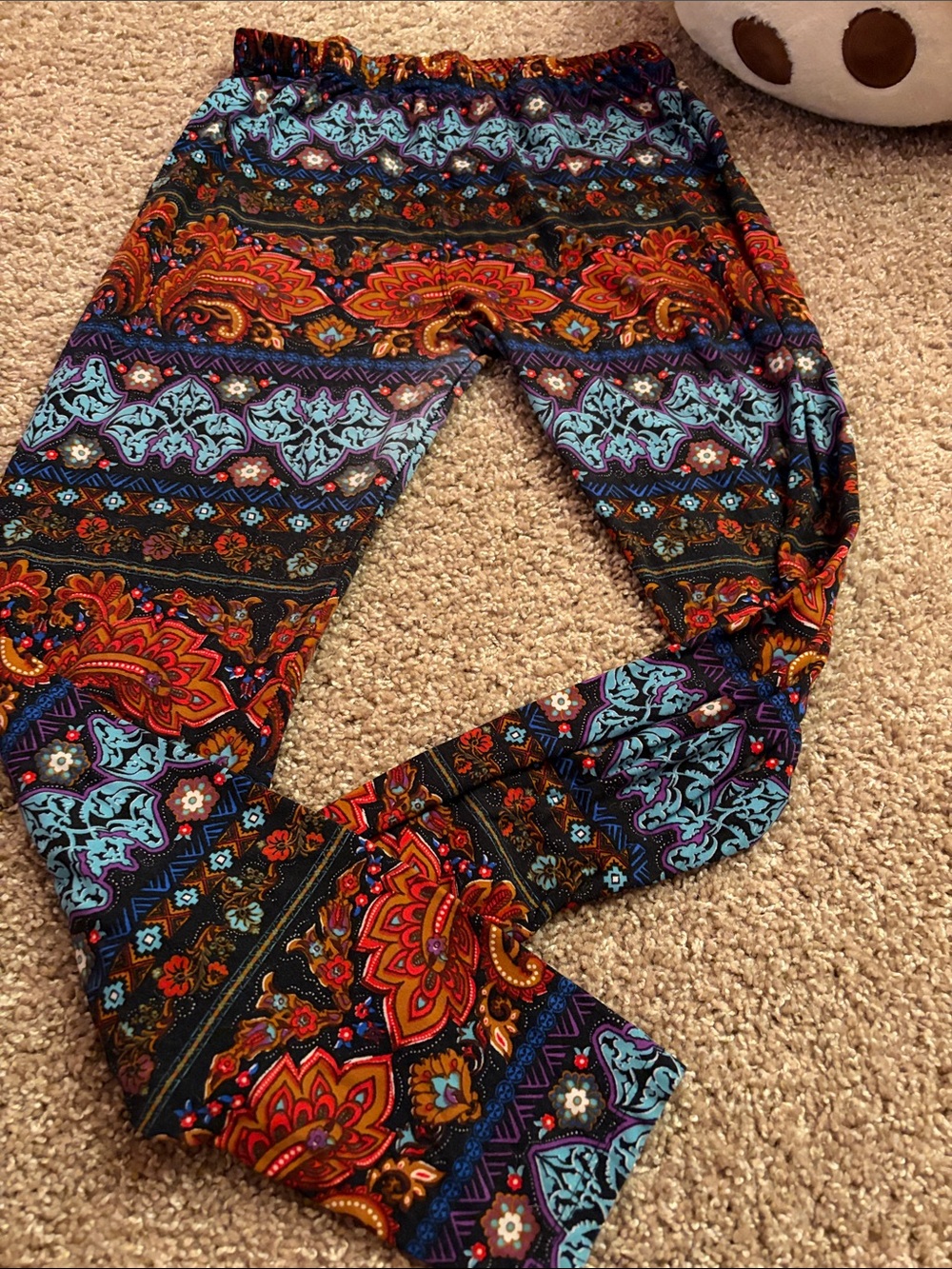Boho Printed Harem Pants in Multi-Color